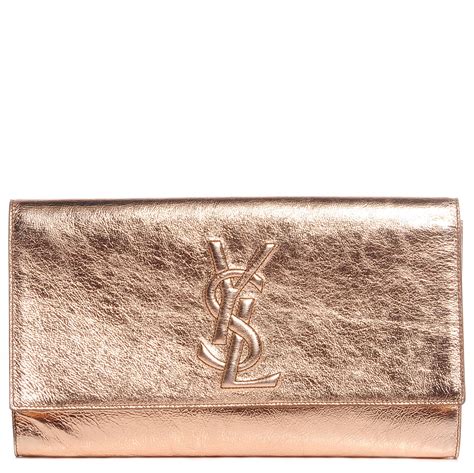 ysl clutch rose gold|saint laurent evening clutch.